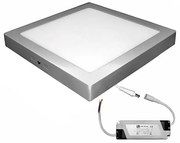Adeleq Led Φωτιστικό Επίτοιχο Αλουμινίου Τετράγωνο 30W 3000K Ασημί 21-03032600