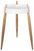 Τραπεζάκι Βοηθητικό Liola ZLS0101 40x67cm White-Natural Zafferano