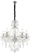 Artekko Artekko Chandelier Mairy Πολυέλαιος 8φωτος Διάφανο Κρύσταλλο (80x80x70)cm 023-3014