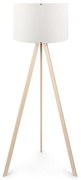 Φωτιστικό δαπέδου Rosling Megapap Mdf/ύφασμα Pvc χρώμα φυσικό/λευκό 38x21x140εκ.-GP029-0001,1