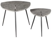 INDY SET CEMENT COLOR ΤΡΑΠΕΖΙ ΣΑΛΟΝΙΟΥ ZITA PLUS 60X60X50/40X40X40εκ.