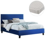 ΚΡΕΒΑΤΙ ΜΕ ΣΤΡΩΜΑ BECCA HM21283.07 ΜΠΛΕ ΒΕΛΟΥΔΟ--ΓΙΑ 150x200εκ