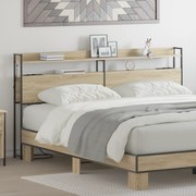 vidaXL Κεφαλάρι Αποθήκης με ράφι Sonoma Δρυς 200 cm Επεξεργασμένο ξύλο