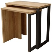 Ζιγκόν (Σετ 2Τμχ) On 956LCS3452 51x29,5x52,8/44,5x24,5x47,8cm Walnut-Oak