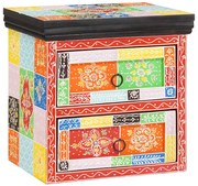 vidaXL Κομοδίνο Πολύχρωμο 40 x 30 x 40 εκ. Μασίφ ξύλο μάνγκο