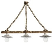 Κρεμαστό Φωτιστικό Οροφής MIX-150 RAGA 3L MIX-ROPE WH-BR 31-1129 Heronia-31-1129-Μπρονζέ 31-1129