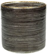 Κηροπήγιο ArteLibre Κορδόνι Καφέ Γυαλί 10x10x11cm