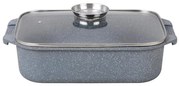 Γάστρα Εμαγιέ Ορθογώνια (34.5x24.5x10.2) Maxhome Marble Grey XB-60535