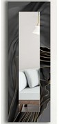 Καθρέπτης Τοίχου 235MRA1166 40x120cm Black-Gold Wallity Mdf, Ύφασμα