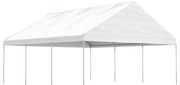 vidaXL Κιόσκι με Τέντα Λευκό 6,69 x 5,88 x 3,75 μ. από Πολυαιθυλένιο