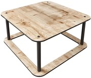 Τραπέζι Σαλονιού Hole Square 282PTR1506 70x70x38cm Oak