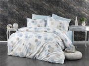 Σετ Σεντόνια 4τμχ Βαμβακερά King 240x270εκ. Μελίνα 707 White-Light Blue DimCol 33112325007