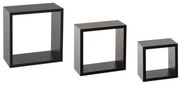 Ράφια Τοίχου (Σετ 3τμχ) F-V Black 138956A