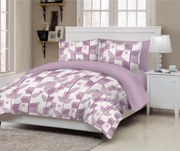 Σετ Σεντόνια Βαμβακερά Υπέρδιπλα 240x270εκ. Tangram lilac 24home