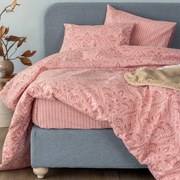 Φανελένια Σεντόνια Υπέρδιπλα (Σετ) Palamaiki Flannel FB0233 Ροζ ΧΩΡΙΣ ΛΑΣΤΙΧΟ 240x265