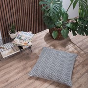 Μαξιλαροθήκη Διακοσμητική Δαπέδου Niagara 11 Grey Teoran 65Χ65 Acrylic,Cotton,Polyester