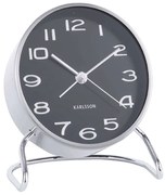 Ρολόι Επιτραπέζιο - Ξυπνητήρι Classical Numbers KA5763BK  9,5x7cm Black Karlsson Metal