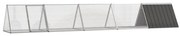 vidaXL Κλουβί Κουνελιών Ανθρακί 504,5x80,5x71 εκ Γαλβανισμένος Χάλυβας