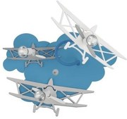 Απλίκα παιδικό φωτιστικό Plane Αεροπλάνο μπλε τρίφωτο Nowodvorski-6904-Μπλε 6904