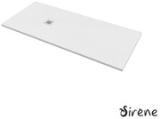 Ντουζιέρα Cast Marble (Χυτό μάρμαρο) με Βαλβίδα Slate 180 x 80 Sirene White Matt S18080-301