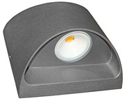 Adeleq Led Φωτιστικό Επίτοιχο Αλουμινίου Οβάλ Διπλής Κατεύθυνσης 2x3W 3000K Γκρι 3-691116