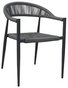 Πολυθρόνα Αλουμινιου Valeria 6.0204 57x57x78cm Grey Zita Plus