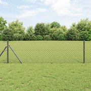 vidaXL Φράχτης Γκρι 10 x 0.4 m Μέταλλο