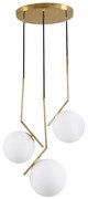 Φωτιστικό Οροφής Monroe 00953 E27 Φ60x50cm White-Gold GloboStar