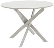 Intrahome Τραπέζι Dammero Intrahome mdf σε γκρι απόχρωση με πόδι γκρι μέταλλο Φ100x75εκ | SKU: INTRAPA-212111226