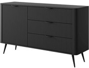 Μπουφές Με Συρτάρια Lante 21s_cz 138x81x38cm Anthracite Μελαμίνη,Μέταλλο