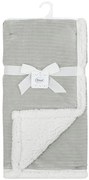 Κουβέρτα Flannel-Sherpa Αγκαλιάς-Λίκνου 75x100εκ. Ριγέ 10 Grey Dimcol