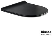 BIANCO CERAMICA 9200SC-401 Κάλυμμα λεκάνης αποσπώμενο απο βακελίτη slim soft close, black matt