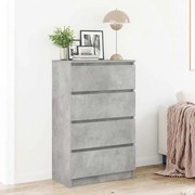 vidaXL Συρταριέρα Γκρι Σκυροδέματος 60x35x98,5 εκ. Επεξεργασμένο Ξύλο