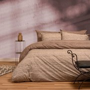 Σεντόνια Cassio Με Λάστιχο (Σετ 3τμχ) Beige Melinen Μονό 100x232cm Βαμβάκι-Πολυέστερ