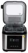 Φριτέζα Elite EDF-1103, 1200W, 2.5 l, 150-190C, 6 προγράμματα, Καπάκι με παράθυρο και φίλτρο, πλακέτα PCB, Μαύρο/inox