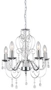 Φωτιστικό Κρεμαστο Aca SF63185 DUMAS Ασημί (Silver Coloured)