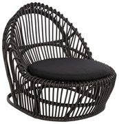 Καρέκλα - Πολυθρόνα ENTROPY C9840.03 Φυσικό Rattan με Μαύρο Μαξιλάρι  80x97x85Υεκ. 80x97x85 εκ.