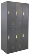Φοριαμός ArteLibre 6 Θέσεων EARNIL Σκούρο Γκρι Μέταλλο 90x45x185cm-14800010