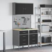 vidaXL 5 τεμαχίων Σετ Εργασίας Μαύρο Χάλυβα