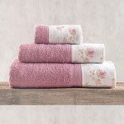 Πετσέτες Sorin Σε Κουτί (Σετ 3τμχ) Pomegranate-Pink Ρυθμός Σετ Πετσέτες 70x140cm 100% Πενιέ Βαμβάκι