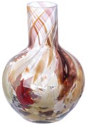 Γυάλινο Βάζο Σφαιρικό 'Roslin' Καφέ/Κόκκινο 21x16cm-05161098