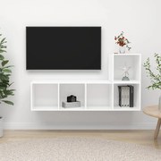 vidaXL Έπιπλα Τηλεόρασης Σετ 2 Τεμαχίων Λευκό από Μοριοσανίδα