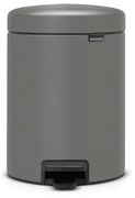 Brabantia 1001097 Μεταλλικό Καλαθάκι 5L, Mineral Concrete Grey