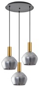 Φωτιστικό Οροφής Τρίφωτο Homelighting 77-8585 Gold/White