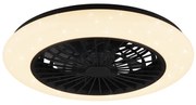 Ανεμιστήρας Οροφής Μαύρο Ματ 50cm Led  26,8w 3000-6500K 2600lm Trio Lighting Stralsund R62522132