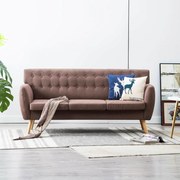 Καναπές Τριθέσιος Καφέ 172x70x82 εκ. Υφασμάτινη Ταπετσαρία 247126
