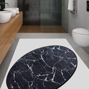 Πατάκι Μπάνιου Marble Djt 882CHL2168 Black-White Conceptum Hypnose 60 x 90 Πολυέστερ