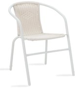 Πολυθρόνα Obbi pakoworld μέταλλο-pe λευκό 53x59x72εκ