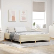 vidaXL Κρεβάτι με ελατήρια Κρέμα, Καφέ 180 x 200 cm