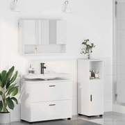 vidaXL Σετ Επίπλων Μπάνιου με συρτάρι 3 pcs Λευκό 76,5 x 35 x 64 εκ